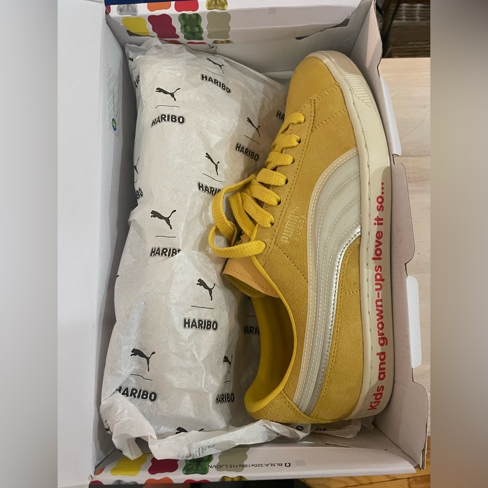NIB Puma Suede Triplex Haribo Mimisa Whisper White Sneaker Shoes Size 9.5 Mens - Picture 5 of 10